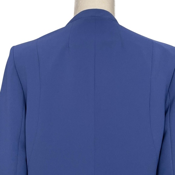 White House Black Market Navy Cropped Blazer Women's Size 6 Open Front Versatile - Picture 5 of 8